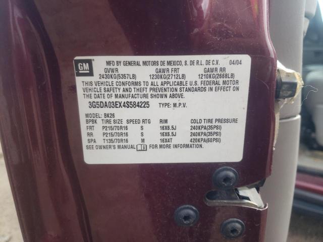 Photo 10 from auction – 2004 BUICK RENDEZVOUS with VIN 3G5DA03EX4S584225