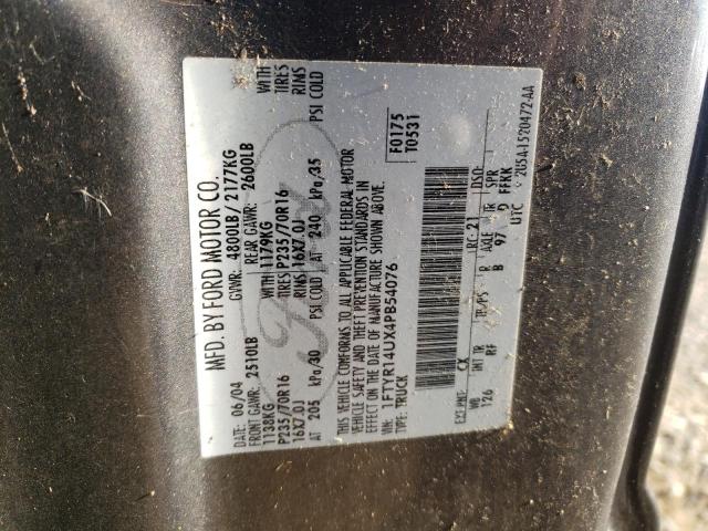 Photo 10 from auction – 2004 FORD RANGER SUP with VIN 1FTYR14UX4PB54076