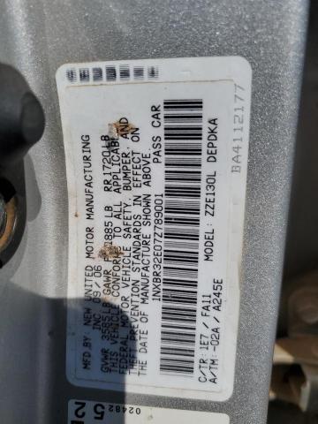 Photo 10 from auction – 2007 TOYOTA COROLLA CE with VIN 1NXBR32E07Z789001