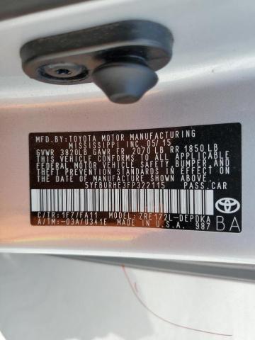 Photo 10 from auction – 2015 TOYOTA COROLLA L with VIN 5YFBURHE3FP322115