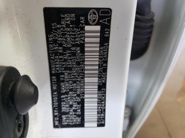 Photo 10 from auction – 2015 TOYOTA COROLLA L with VIN 2T1BURHE7FC382107