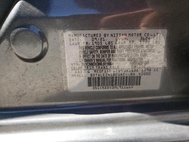 Photo 10 from auction – 2021 NISSAN VERSA S with VIN 3N1CN8DV3ML911664