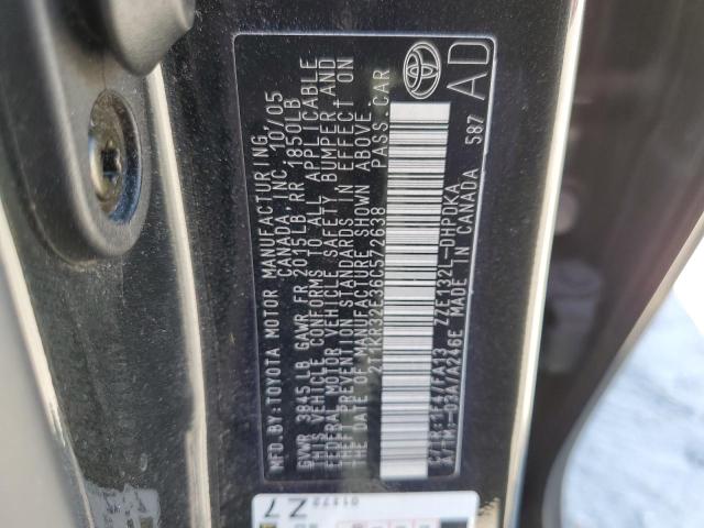 Photo 10 from auction – 2006 TOYOTA COROLLA MA with VIN 2T1KR32E36C572638