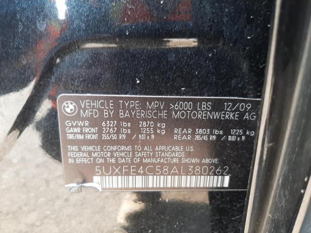 Photo 10 from auction – 2010 BMW X5 XDRIVE3 with VIN 5UXFE4C58AL380262