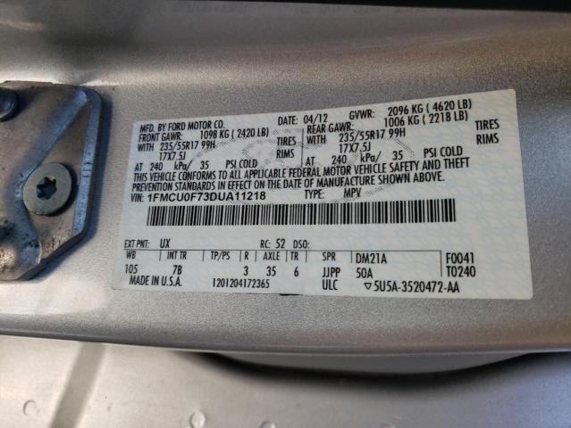 Фото 10 с аукциона – 2013 FORD ESCAPE S с VIN 1FMCU0F73DUA11218