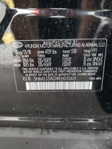 Photo 10 from auction – 2019 HYUNDAI SANTA FE S with VIN 5NMS33AD4KH030611