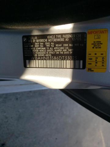 Photo 10 from auction – 2006 BMW 750 LI with VIN WBAHN83586DT33023