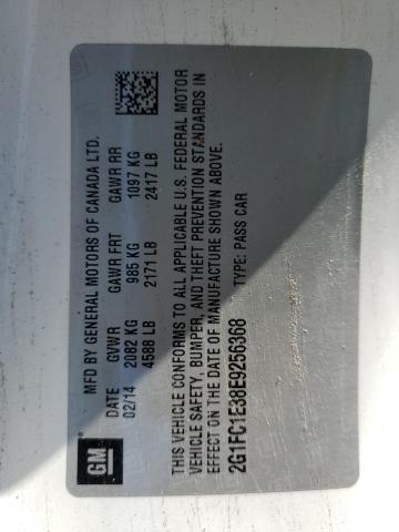 Photo 10 from auction – 2014 CHEVROLET CAMARO LT with VIN 2G1FC1E38E9256368