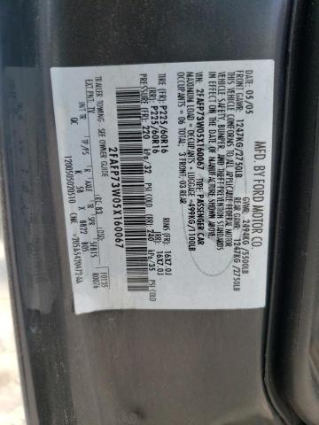 Photo 10 from auction – 2005 FORD CROWN VICT with VIN 2FAFP73W05X160067