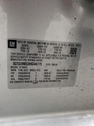 Photo 10 from auction – 2017 GMC SIERRA K15 with VIN 3GTU2MEC0HG446775