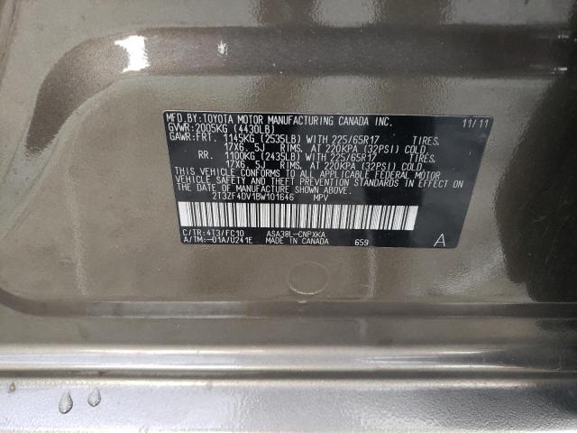 Photo 10 from auction – 2011 TOYOTA RAV4 with VIN 2T3ZF4DV1BW101646
