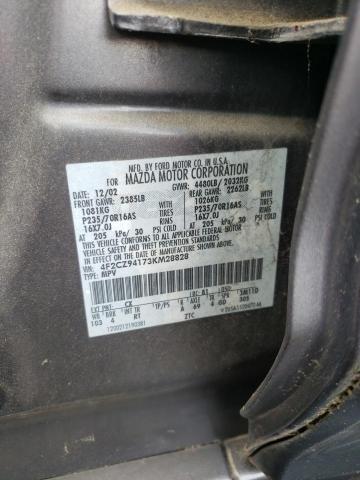 Photo 10 from auction – 2003 MAZDA TRIBUTE LX with VIN 4F2CZ94173KM28828