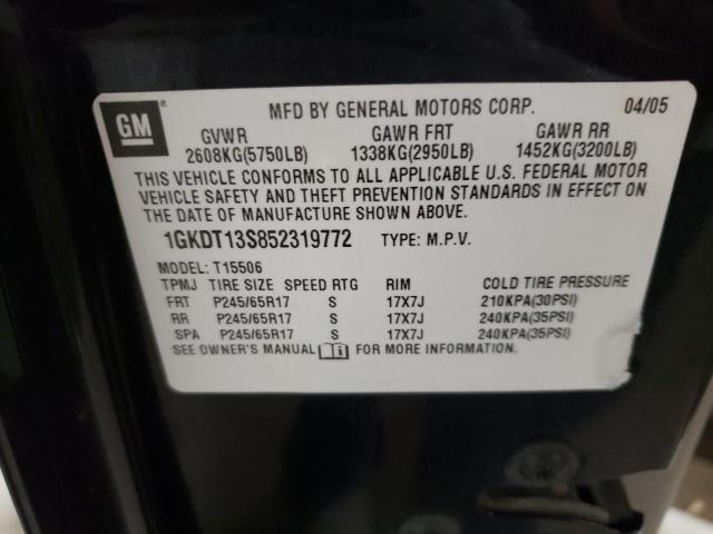 Photo 10 from auction – 2005 GMC ENVOY with VIN 1GKDT13S852319772
