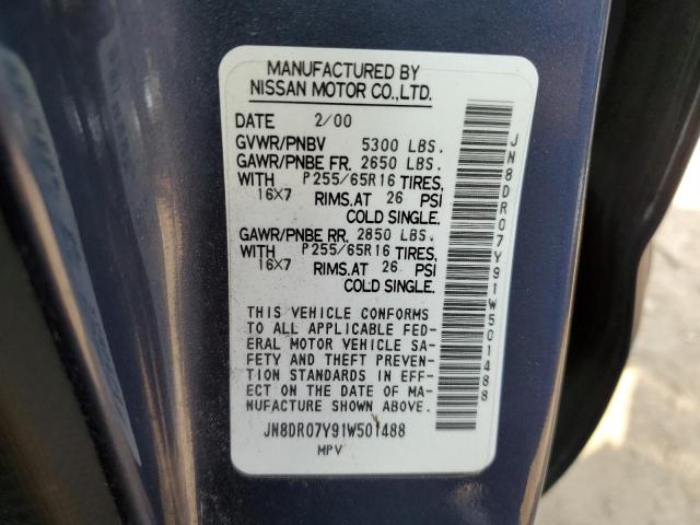 Photo 10 from auction – 2001 NISSAN PATHFINDER with VIN JN8DR07Y91W501488