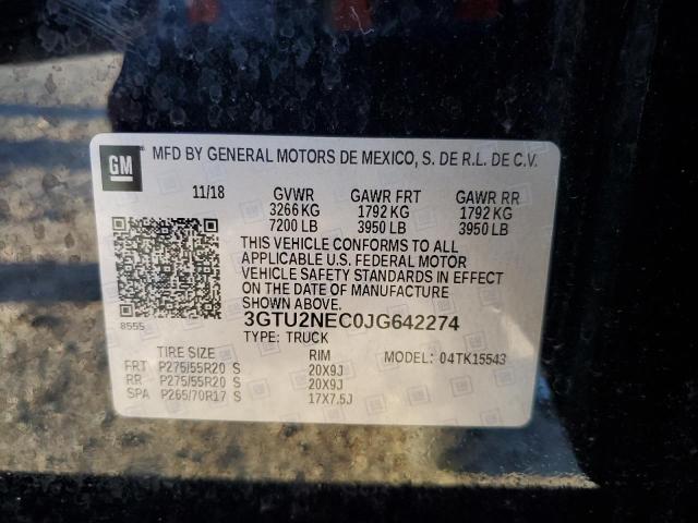 Photo 10 from auction – 2018 GMC SIERRA K15 with VIN 3GTU2NEC0JG642274