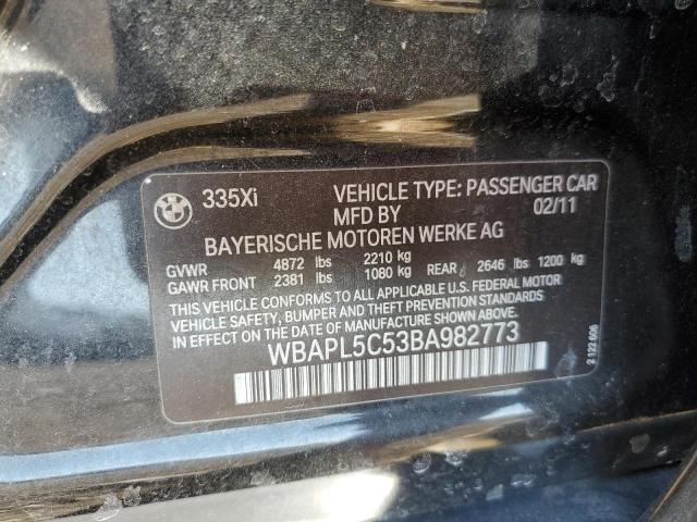 Photo 10 from auction – 2011 BMW 335 XI with VIN WBAPL5C53BA982773