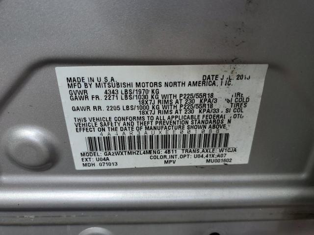 Photo 10 from auction – 2014 MITSUBISHI OUTLANDER with VIN 4A4AR3AUXEE001088