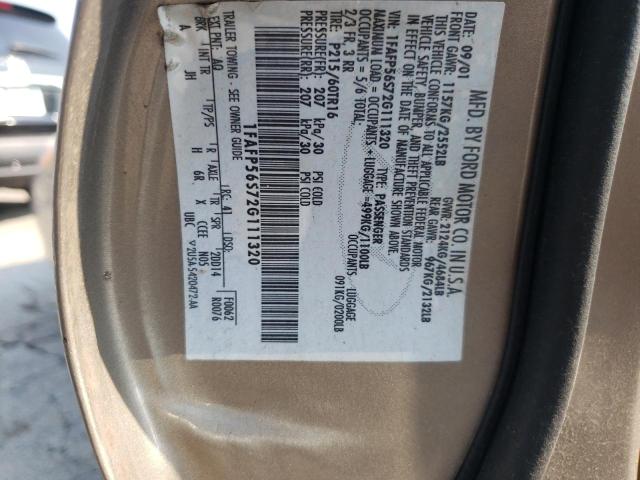 Photo 10 from auction – 2002 FORD TAURUS SEL with VIN 1FAFP56S72G111320