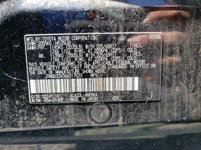 Photo 10 from auction – 2006 TOYOTA RAV4 with VIN JTMBD33V066017523