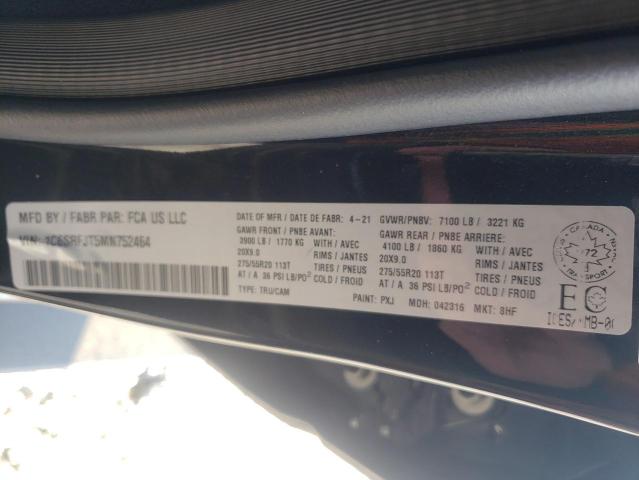 Photo 10 from auction – 2021 RAM 1500 LARAM with VIN 1C6SRFJT5MN752464