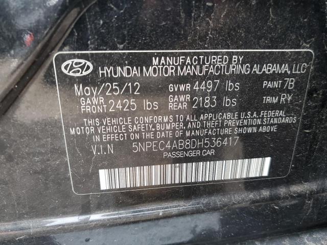 Photo 10 from auction – 2013 HYUNDAI SONATA SE with VIN 5NPEC4AB8DH536417