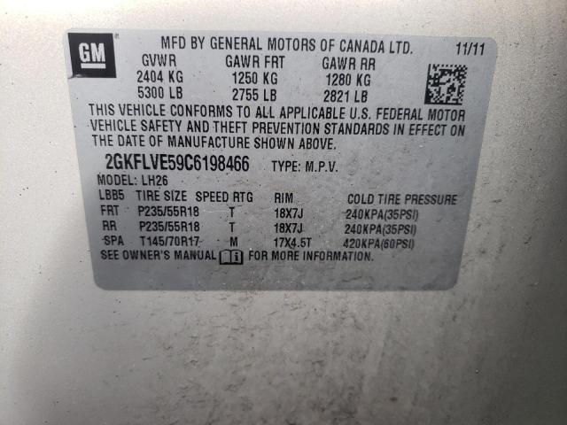 Photo 10 from auction – 2012 GMC TERRAIN SL with VIN 2GKFLVE59C6198466