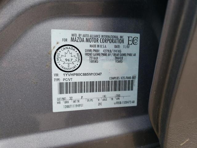 Photo 10 from auction – 2008 MAZDA 6 I with VIN 1YVHP80C885M13347