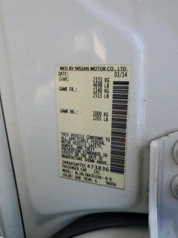Photo 10 from auction – 2014 NISSAN MAXIMA S with VIN 1N4AA5AP7EC473836