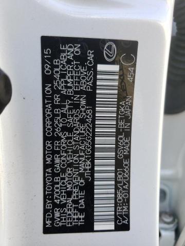 Photo 10 from auction – 2016 LEXUS ES 350 with VIN JTHBK1GG5G2224681