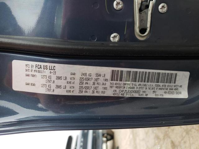 Photo 10 from auction – 2019 JEEP CHEROKEE L with VIN 1C4PJMLB1KD436853
