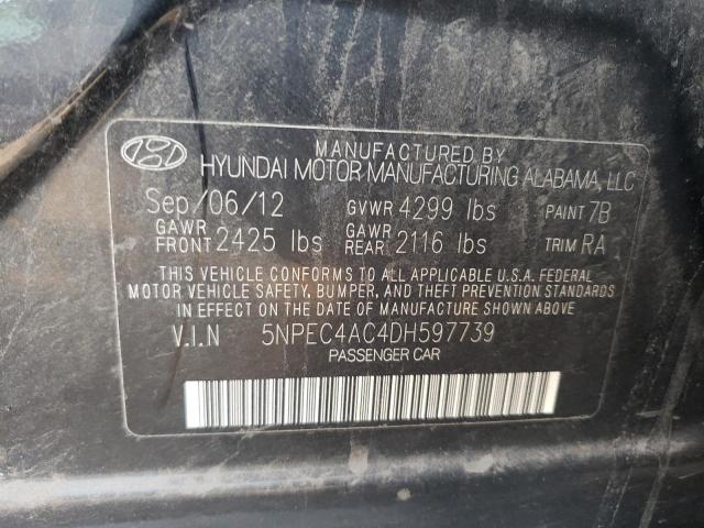 Photo 10 from auction – 2013 HYUNDAI SONATA SE with VIN 5NPEC4AC4DH597739