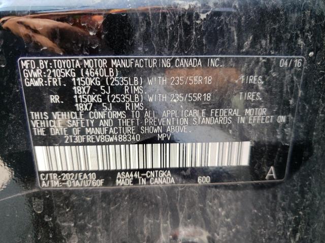 Photo 10 from auction – 2016 TOYOTA RAV4 LIMIT with VIN 2T3DFREV8GW488340