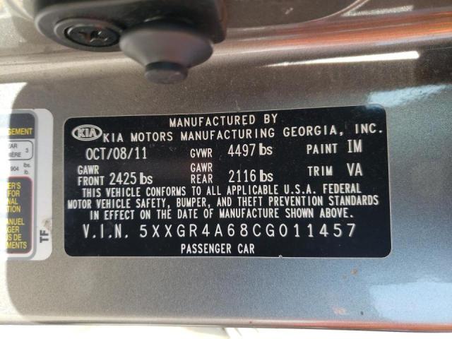 Photo 10 from auction – 2012 KIA OPTIMA SX with VIN 5XXGR4A68CG011457
