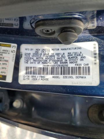 Photo 10 from auction – 2007 TOYOTA COROLLA CE with VIN 1NXBR30E57Z916232