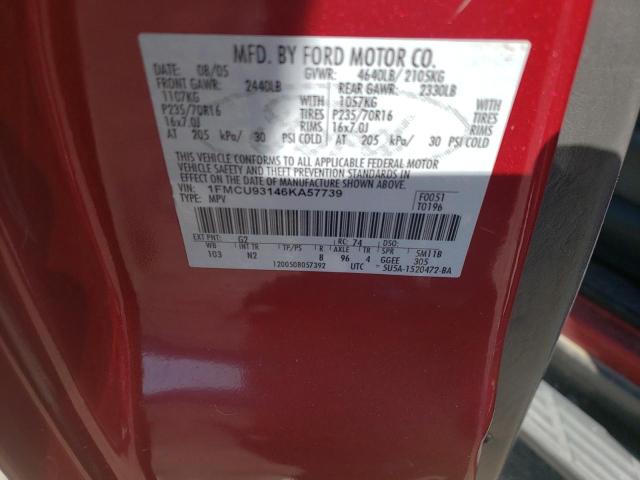 Photo 10 from auction – 2006 FORD ESCAPE XLT with VIN 1FMCU93146KA57739