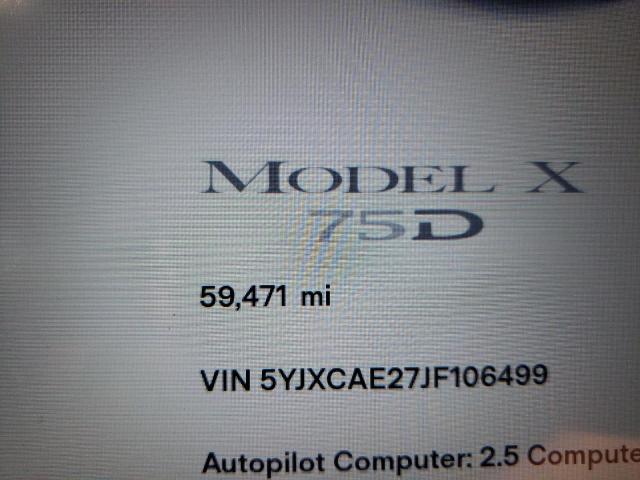 Photo 8 from auction – 2018 TESLA MODEL X with VIN 5YJXCAE27JF106499