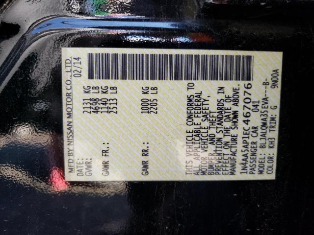 Photo 10 from auction – 2014 NISSAN MAXIMA S with VIN 1N4AA5AP1EC467076