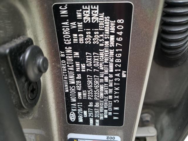 Photo 10 from auction – 2011 KIA SORENTO BA with VIN 5XYKT3A12BG176408