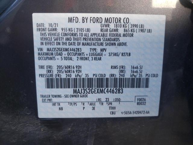 Photo 10 from auction – 2021 FORD ECOSPORT S with VIN MAJ3S2GEXMC446283