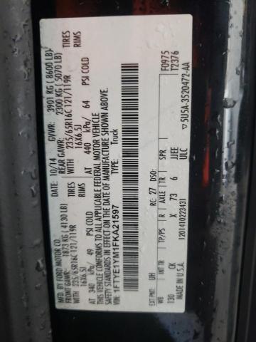 Photo 10 from auction – 2015 FORD TRANSIT T- with VIN 1FTYE1YM1FKA21597