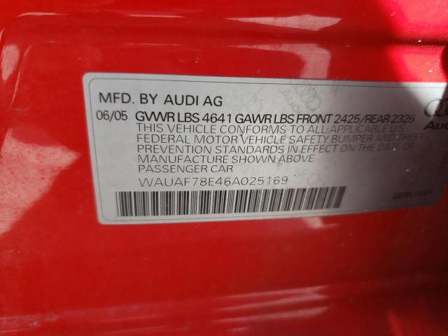 Photo 10 from auction – 2006 AUDI A4 2 TURBO with VIN WAUAF78E46A025169