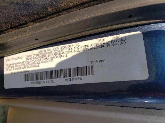 Photo 10 from auction – 2007 SUBARU LEGACY OUT with VIN 4S4BP61C277339856