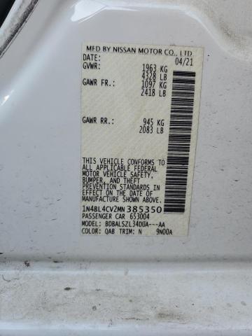 Photo 10 from auction – 2021 NISSAN ALTIMA SR with VIN 1N4BL4CV2MN385350