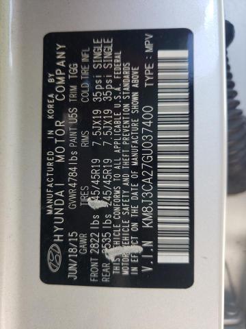 Photo 10 from auction – 2016 HYUNDAI TUCSON LIM with VIN KM8J3CA27GU037400