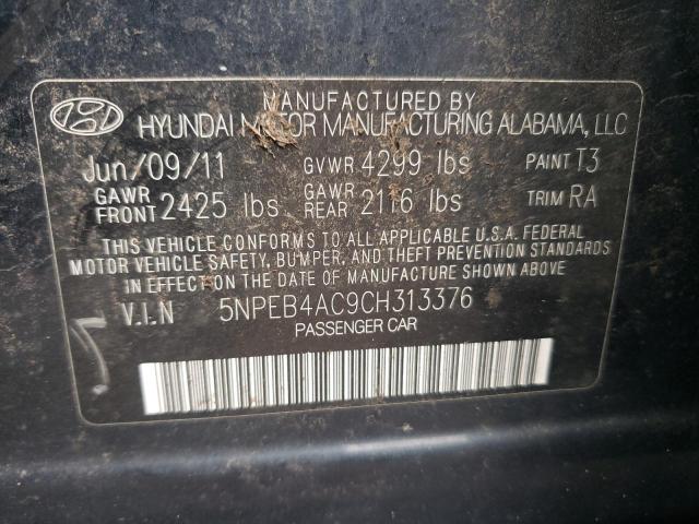 Photo 10 from auction – 2012 HYUNDAI SONATA GLS with VIN 5NPEB4AC9CH313376