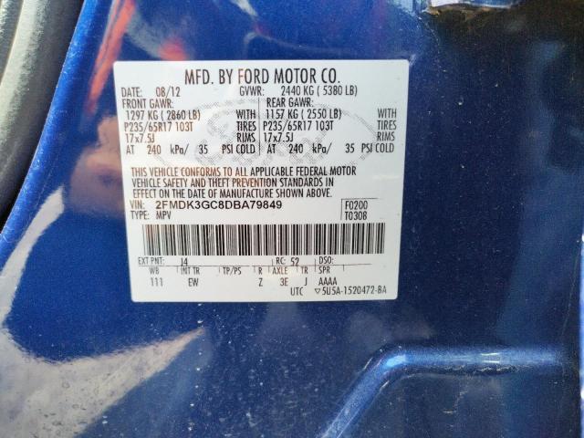 Photo 10 from auction – 2013 FORD EDGE SE with VIN 2FMDK3GC8DBA79849