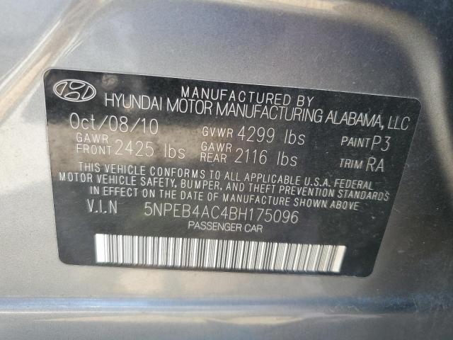 Photo 10 from auction – 2011 HYUNDAI SONATA GLS with VIN 5NPEB4AC4BH175096