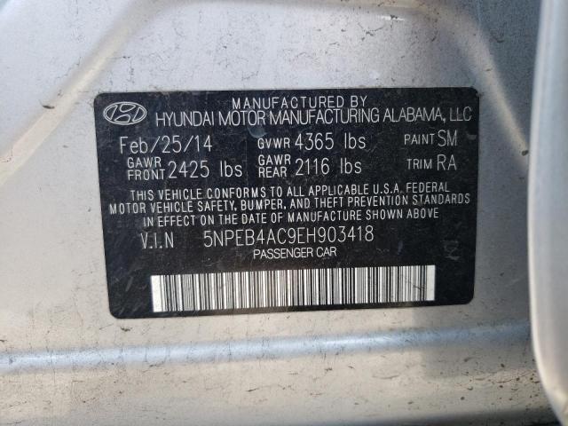 Photo 10 from auction – 2014 HYUNDAI SONATA GLS with VIN 5NPEB4AC9EH903418