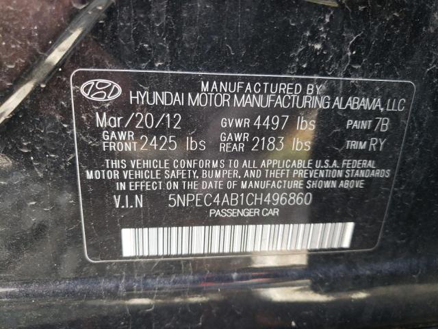 صورة رقم 10 من المزاد - 2012 HYUNDAI SONATA SE مع VIN 5NPEC4AB1CH496860