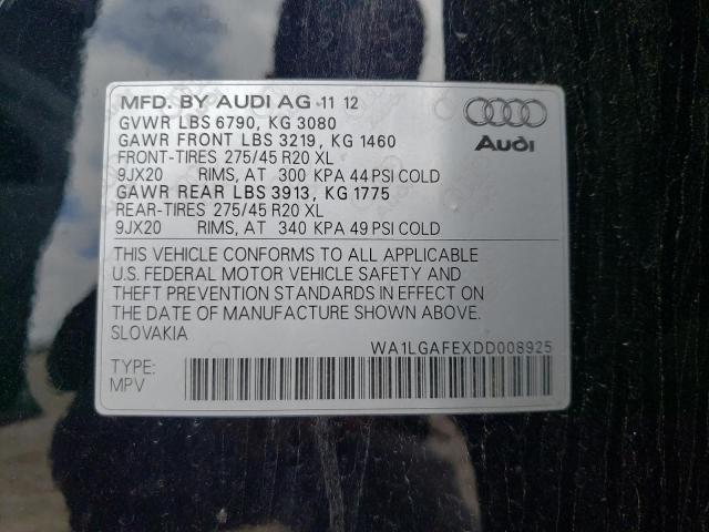 Photo 10 from auction – 2013 AUDI Q7 PREMIUM with VIN WA1LGAFEXDD008925